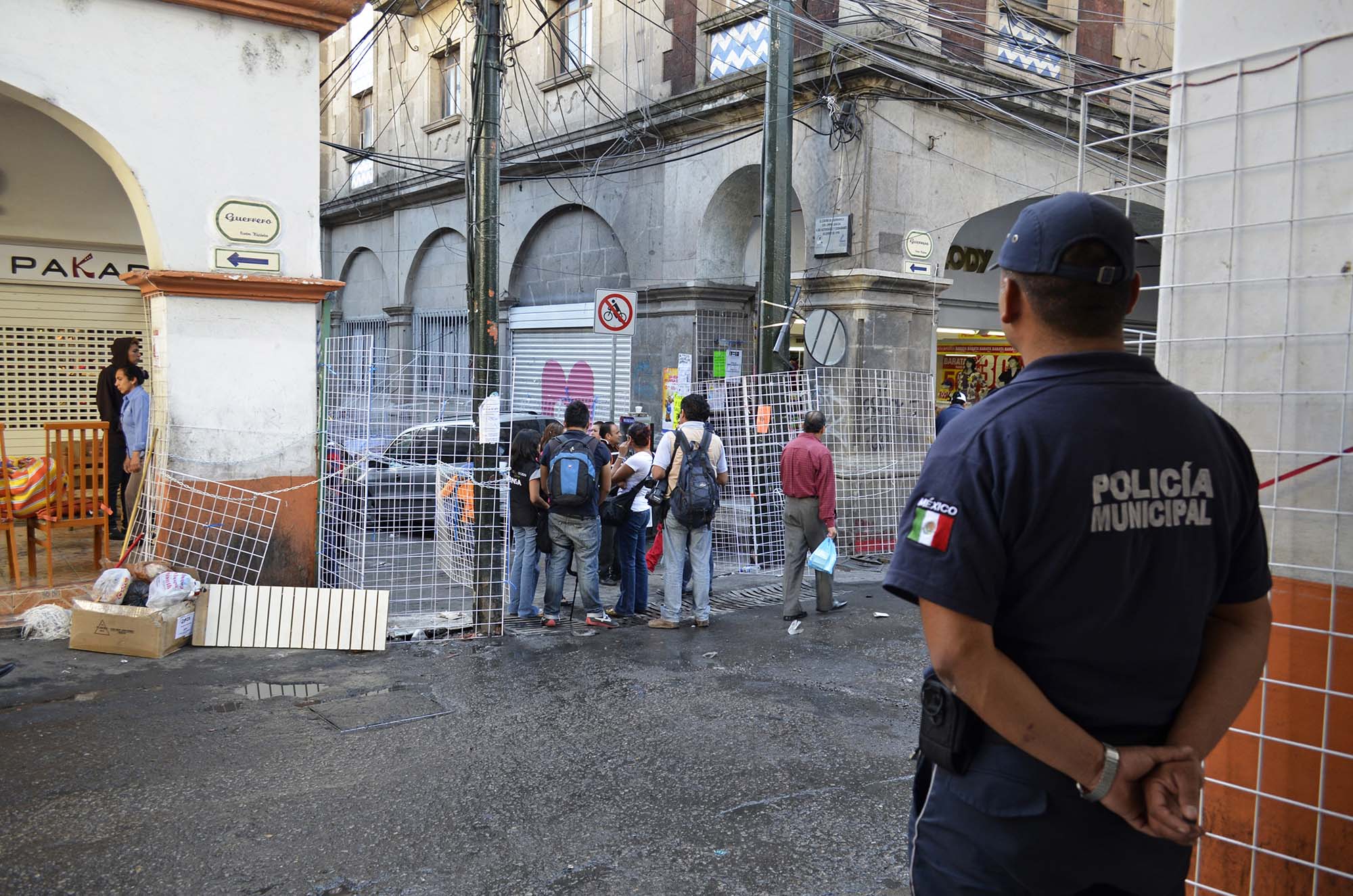 Policía en calles del centro histórico
