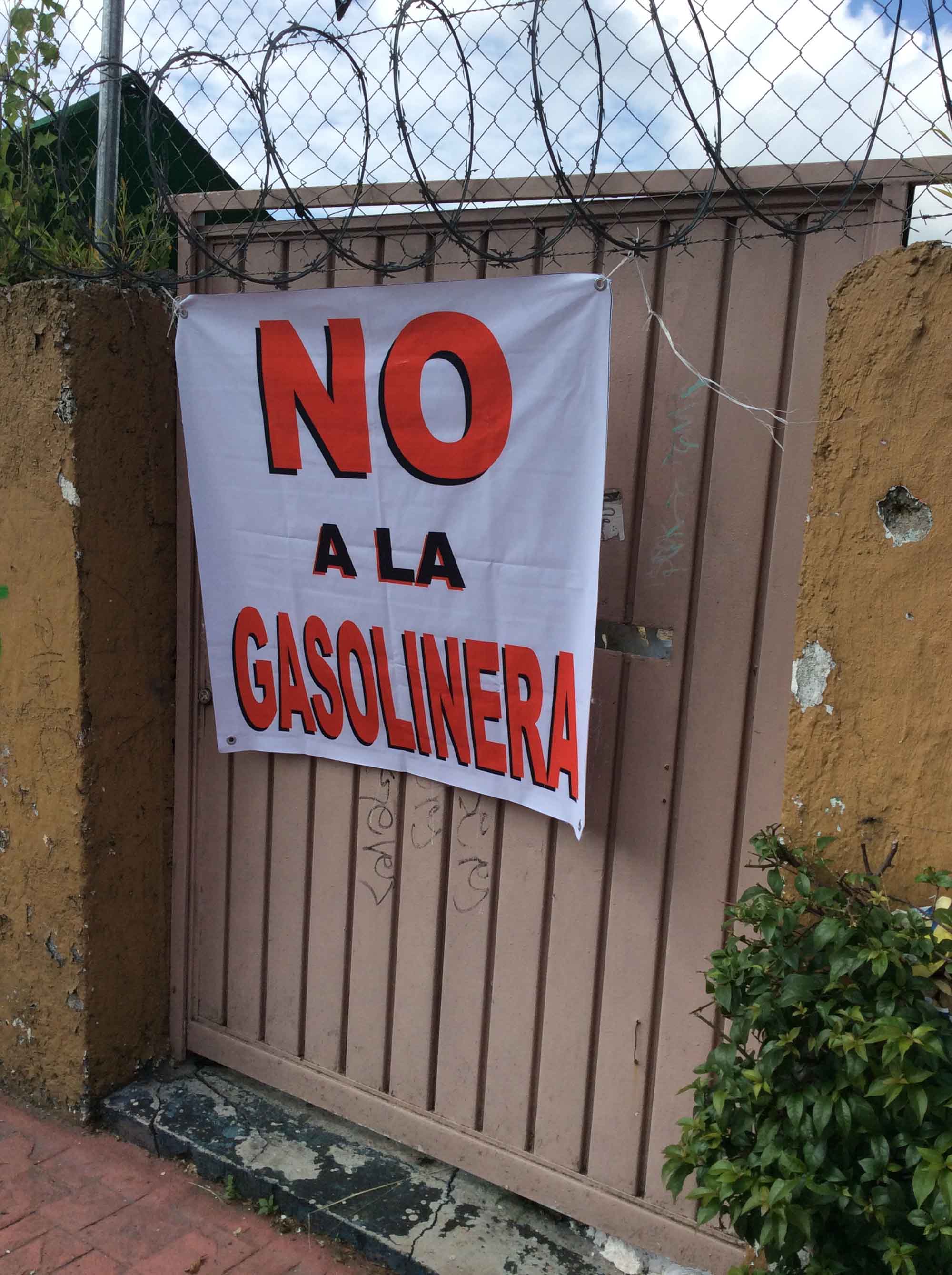 Protesta contra gasolineras
