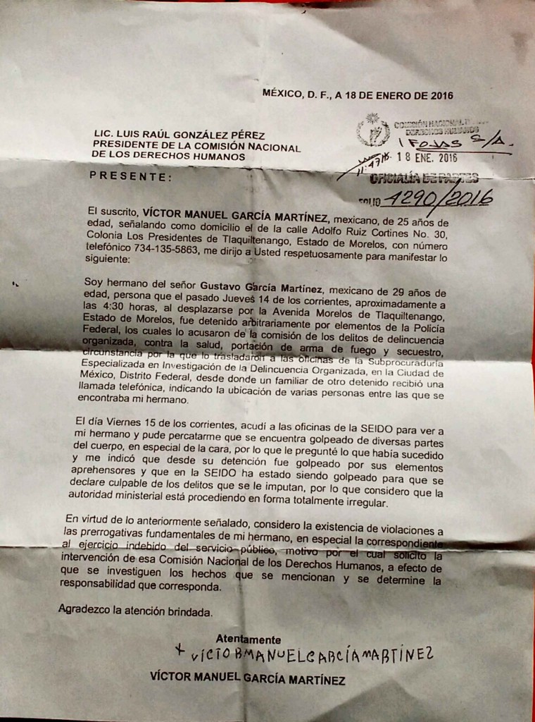 Queja derechos humanos