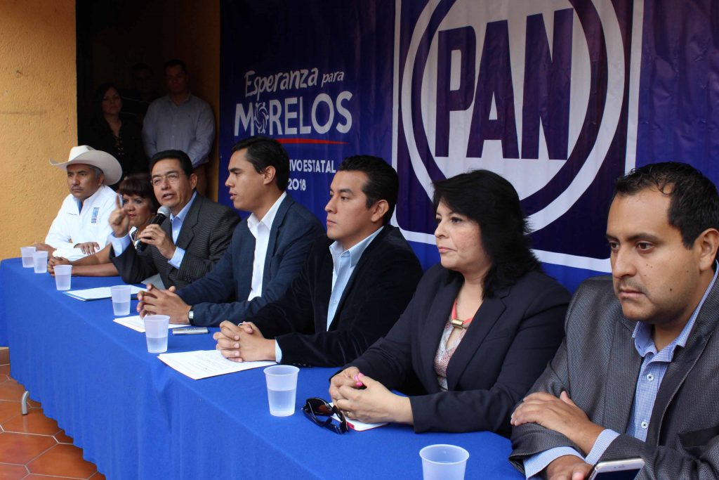 Dirigencia del PAN y Víctor Caballero Solano