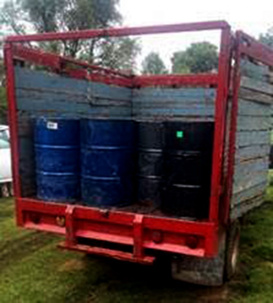 Camioneta con hidrocarburo
