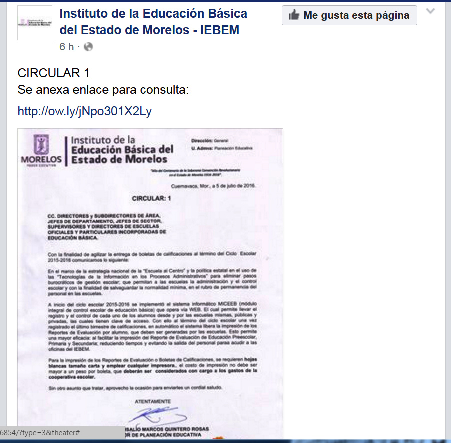 Circular del 5 de julio