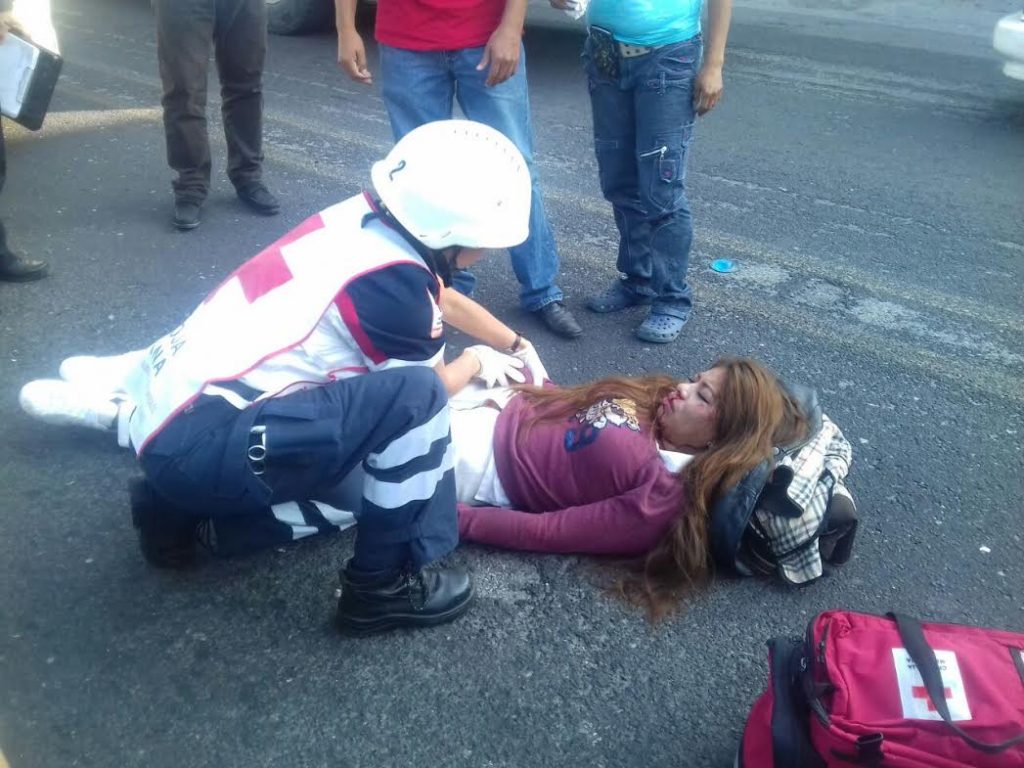 Estudiante atropellada