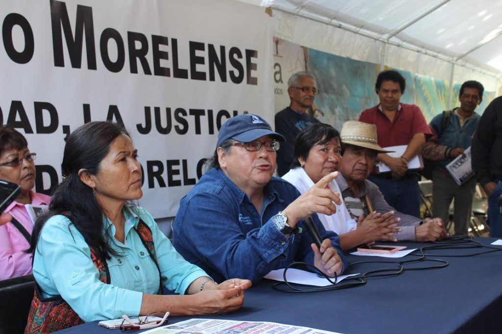 Líderes antochistas y miembros del FAM en conferencia de prensa