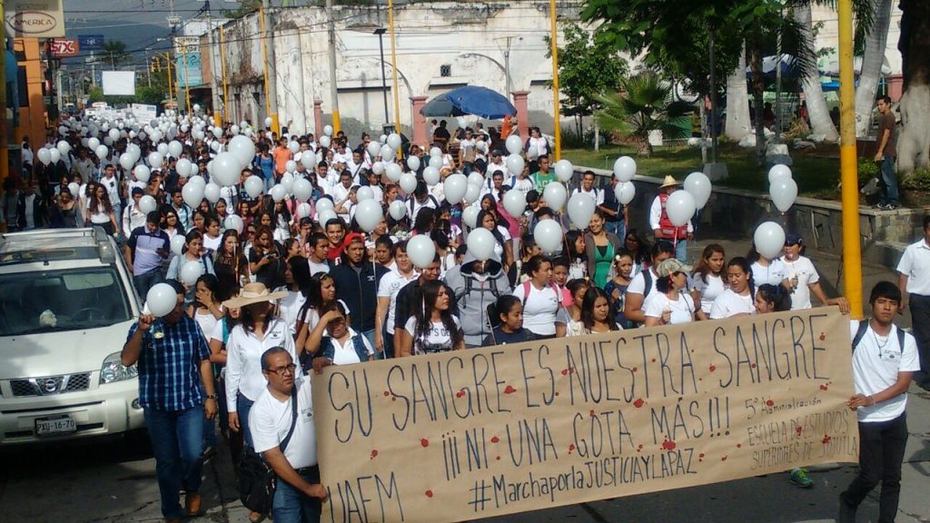 Protesta de la comunidad universitaria