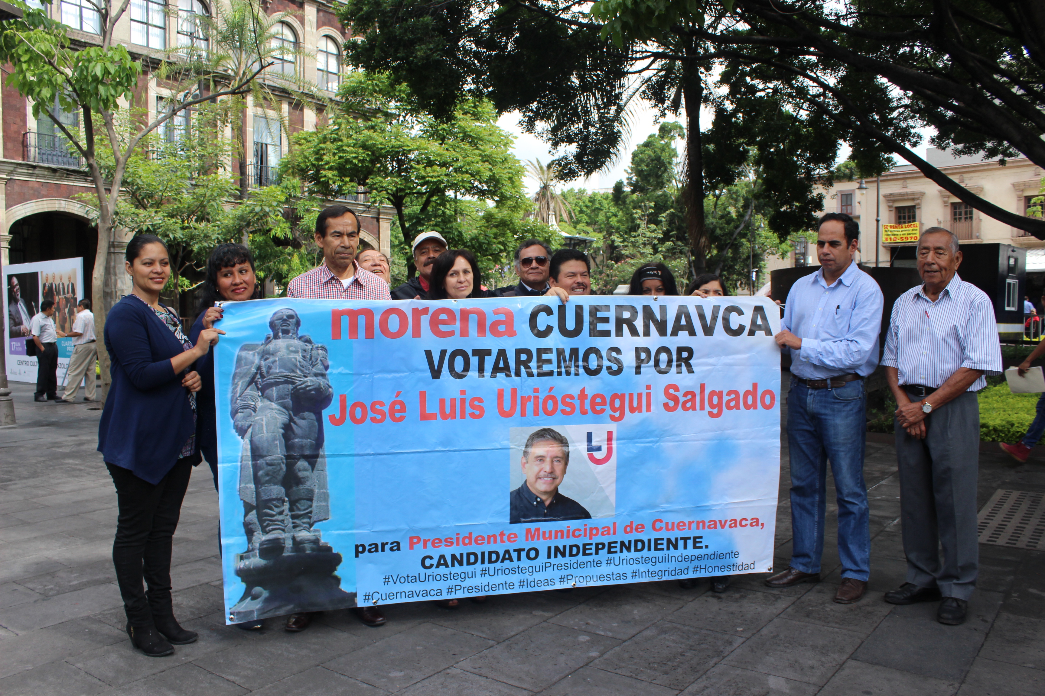 Anuncian militantes de Morena apoyo a José Luis Uriostegui para Cuernavaca, rechazan a Borballa