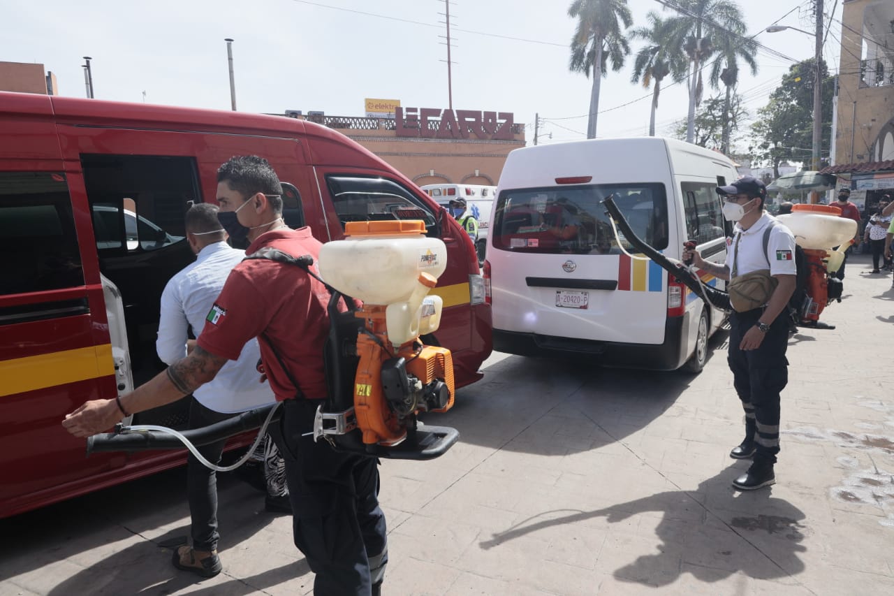 Realizan Campaña De Sanitización De Transporte Público En Yautepec Conurbados 3700